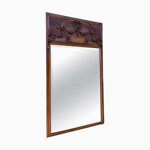 Large Antique Mirror in Walnut, 1900