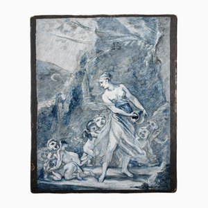 Donna Prudhon con amorini in ceramica di L. Pinson, 1880