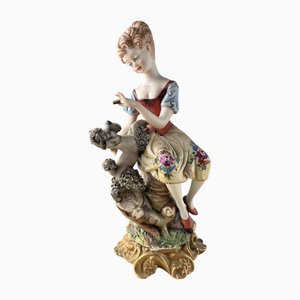 Estatuilla de porcelana de Capodimonte, Italia, años 70