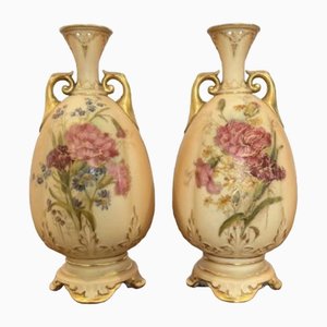 Vases Royal Worcester Antiques, 1920, Set de 2