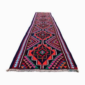 Tappeto Kilim Runner lungo vintage, Turchia