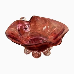 Antique Victorian Cranberry Glass Sauce Bowl, 1860