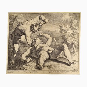 Jan Muller, Cain Killing Abel, Fin du XVIe siècle, Gravure