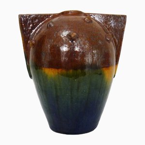 Warm-Flamed Sandstone Vase, 1980s