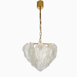 Italian Artischoken Hanging Lamp in Brass and Murano Glass from Novaresi, 1970s
