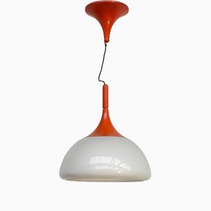 Lampe à Suspension Orange par Elio Martinelli pour Martinelli Luce, 1970s