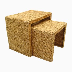 Vintage Banana Fiber Coffee Tables from Ikea, 1980s, Set of 2