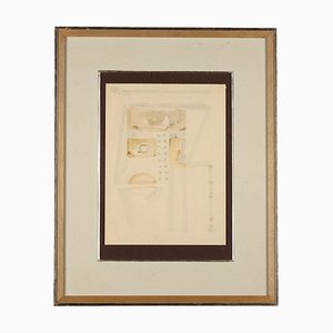 Fausto Melotti, Composition, 1980s, Drawing on Paper, Framed