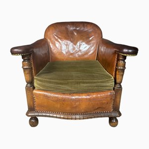 Vintage Sheep Leather Club Armchair