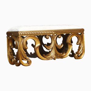 Carved Giltwood Window Seat, 1890s