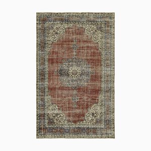 Türkischer Vintage Teppich aus Baumwolle & Wolle