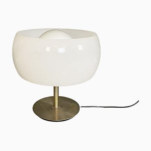 Italienische Mid-Century Glas Metall Erse Tischlampe von Magistretti für Artemide, 1960er