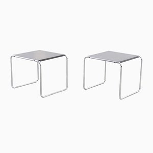 Vintage Laccio Side Tables by Marcel Breuer for Gavina, Set of 2