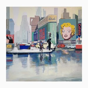 Danuta Dabrowska-Siemaszkiewicz, New York City, Marilyn Monroe, 21. Jahrhundert, Öl auf Leinwand