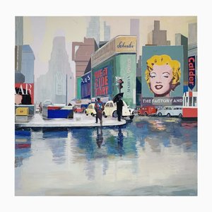 Danuta Dabrowska-Siemaszkiewicz, New York City, Marilyn Monroe, 21e siècle, huile sur toile