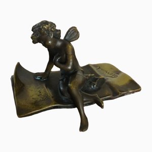 Figura de Cupido de bronce de Ferrand, década de 1900