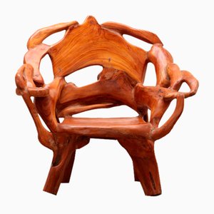 Recycled Wood Armchair in the style of Andrianna Shamaris, 1990s