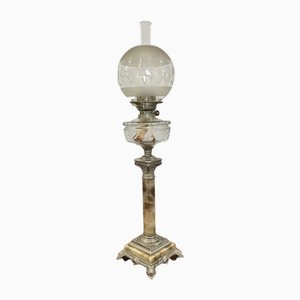 Antike edwardianische Öl-Tischlampe, 1900er
