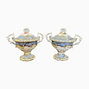 Chamberlains Worcester Sauce Tureens with Lids, 1880, Set of 2