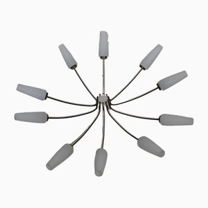 Spider Sputnik Lampe mit 10 Leuchten, 1960er