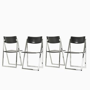 Italian Folding Chair by A. Riccardi and Giorgio Salvini, 1970s