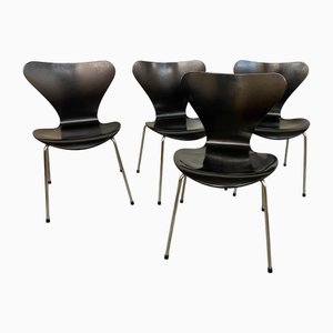 Model 3107 Dining Chairs by Arne Jacobsen for Fritz Hansen, 1988, Set of 4