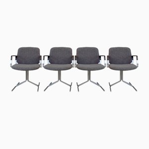 Dining Conference Chairs by Herbert Hirche for Mauser Werke Waldeck, 1970s, Set of 4
