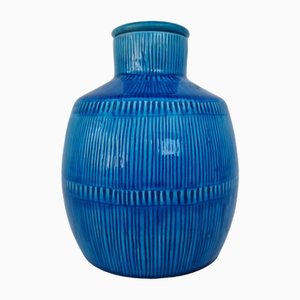 Swedish Ceramic Lid Bottle by Hertha Bengtson, 1950s
