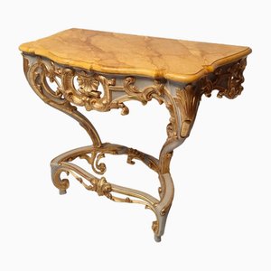 Louis XV Style Console Table in Lacquered Wood, 1800s