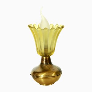 Italienische Mid-Century Glas Tischlampe, 1940er