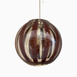 Transparent and Brown Sphere Pendant in Murano Glass from Simoeng