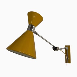 Gelbe Diabolo Wandlampe von Herda, 1970er