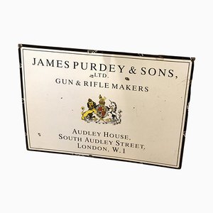 Cartel esmaltado de James Purdey & Sons