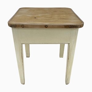 Wooden Stool with Storage Space, 1950s