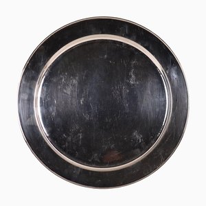 Vintage Circular Silver Tray