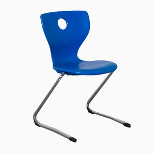 Silla Pantoswing-Lupo Verner Panton en azul de Verner Panton, años 2000