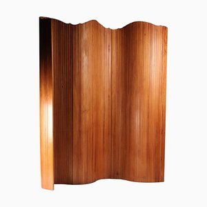 French Art Deco Tambour Room Divider in Pine by Alvar Aalto, 1930s