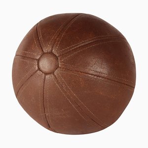 Mid-Century Modern Leather Medicine Ball, 1950s