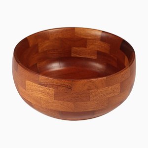 Scandinavian Modern Danish Teak Staved Bowl, 1960s