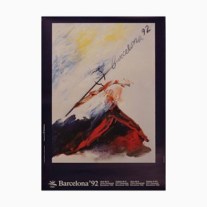 Poster originale delle Olimpiadi di Barcellona 1992 di Josep Guinovart