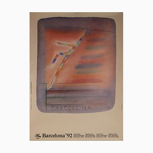 Póster original de los Juegos Olímpicos de Barcelona 1992 de Jean-Michel Folon