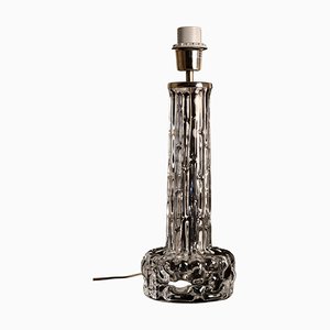 Glas Tischlampe Modell Rd ähnlich Frozen Water, Carl Fagerlund zugeschrieben von Orrefors, 1960er