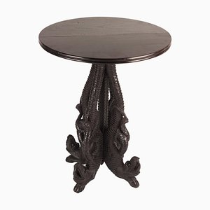 19th Century Anglo-Indian Carved Dragons Rosewood Centre Table