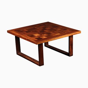 Scandinavian Modern Square Rosewood Coffee or Cocktail Table attributed to Poul Cadovius, 1960s