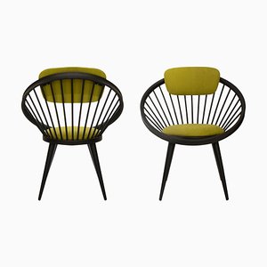 Circle Armchairs attributed to Yngve Ekström for Swedese Meubel, Sweden, 1960s, Set of 2