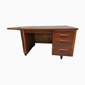 Mahogany Executive Office Desk with Leather Top from Durrant, 1940s