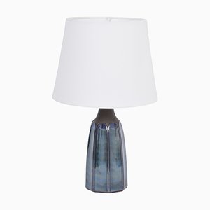 Tall Blue Model 1042 Table Lamp in Stoneware by Einar Johansen for Søholm, 1960s