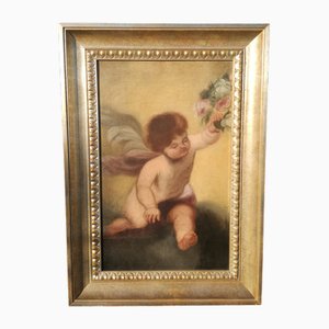 Artiste de l'École Bolonaise, Putto, 17ème Siècle, Huile sur Toile