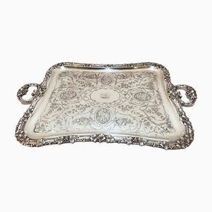 Silver Metal Tray, 1890s