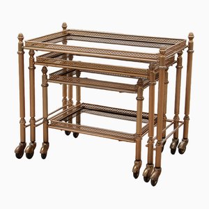 S Three Table Trolleys from Maison Jansen, France, 1950s, Set of 3